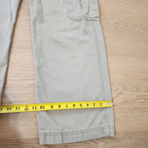 Levis Loose Straight Cargo Pants Mens 35x30 Khaki Workwear Distressed Bootcut - Picture 6 of 13